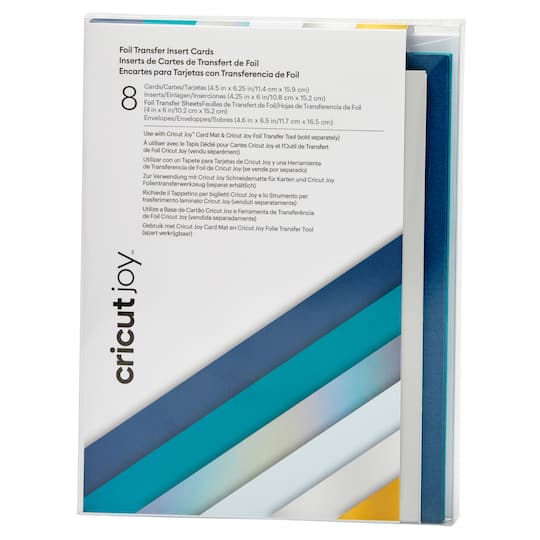 Cricut Joy™ A6 Foil Transfer Insert Cards, Blue Lagoon Sampler